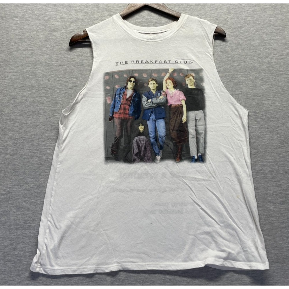 Universal Studios Tank Top Womens XL White Graphic The Breakfast Club Locker